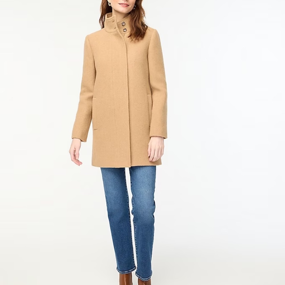 NWT J.Crew City Coat camel color. Never been worn, brand new!